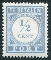 N°044-1912-PAYS BAS-1/2C-BLEU-GRIS
