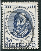 N°0725-1960-PAYS BAS-CELEBRITES-JOHANNES WIER-30C-BLEU