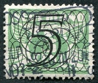 N°0348-1940-PAYS BAS-5C S 3C-VERT CLAIR
