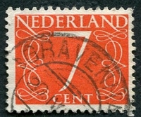 N°0612-1953-PAYS BAS-7C-VERMILLON