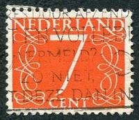 N°0612-1953-PAYS BAS-7C-VERMILLON