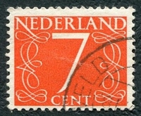 N°0612-1953-PAYS BAS-7C-VERMILLON