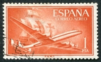 N°0269-1955-ESPAGNE-CARAVELLE DE COLOMB ET CONSTELLATION-1P