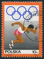 N°1758-1969-POLOGNE-SPORT-JO-DEPART COURSE A PIED-10GR