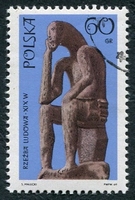 N°1823-1969-POLOGNE-SCULPTURE-L'INQUIET-XIV EME-60GR