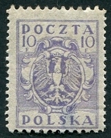 N°0243-1922-POLOGNE-AIGLE-10F-VIOLET