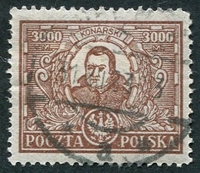 N°0269-1923-POLOGNE-STANISLAS KONARSKI-3000M-BRUN ROUGE