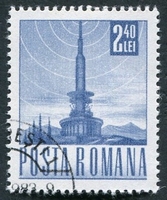 N°2361-1967-ROUMANIE-TRANSPORTS-ANTENNE-2L40-BLEU GRIS
