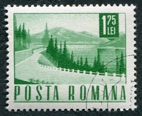 N°2359-1967-ROUMANIE-TRANSPORTS-AUTOROUTE-1L75-VERT