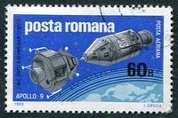 N°219-1969-ROUMANIE-ESPACE-APOLLO 9 -60B