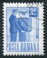 N°2643-1971-ROUMANIE-TRANSPORTS-PREPOSE RAMASSANT COURRIER