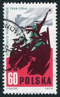 N°1378-1964-POLOGNE-20E ANNIV INSURRECTION VARSOVIE-60GR