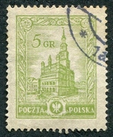 N°0313-1925-POLOGNE-HOTEL DE VILLE-POZNAN-5G-VERT OLIVE