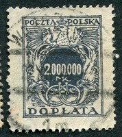 N°060-1923-POLOGNE-2000000M-BLEU NOIR