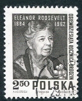 N°1385-1964-POLOGNE-CELEBRITES-ELEANOR ROOSEVELT-2Z50