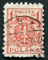 N°0218-1921-POLOGNE-AIGLE-1M-ROUGE