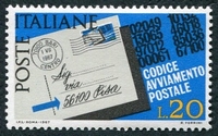 N°0977-1967-ITALIE-CODIFICATION POSTALE-20L