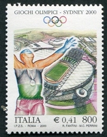 N°2447-2000-ITALIE-JO DE SYDNEY-ATHLETE ET STADE-800L