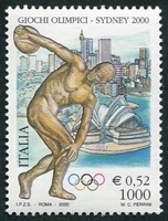 N°2448-2000-ITALIE-JO DE SYDNEY-DISCOBOLE ET SYDNEY-1000L