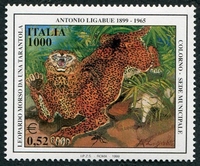 N°2398A-1999-ITALIE-LEOPARD PIQUE PAR UNE TARENTULE-1000L