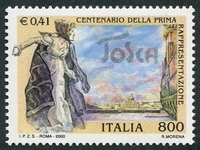 N°2402-2000-ITALIE-CENTENAIRE OPERA TOSCA-800L