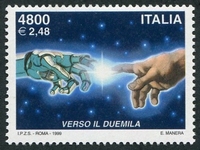 N°2398-1999-ITALIE-VERS L'AN 2000-MAIN ET ROBOT-4800L