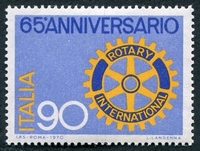 N°1060-1970-ITALIE-65E ANNIV DU ROTARY INTERNAT-90L