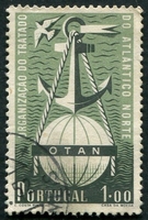 N°0760-1952-PORT-3E ANNIV DE L'OTAN-1E-VERT