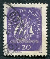 N°0631-1943-PORT-CARAVELLE-20C-VIOLET BRUN