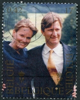 N°2853-1999-BELGIQUE-MARIAGE PRINCE PHILIPPE ET MATHILDE-17F