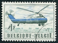 N°1012-1957-BELGIQUE-HELICOPTERE SIKORSKY S58 SABENA-4F
