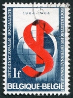 N°1291-1964-BELGIQUE-100 ANS INTERNATIONAL SOCIALISTE-1F