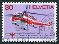 N°0907-1972-SUISSE-HELICOPTERE DE SAUVETAGE-30C