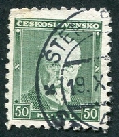 N°0267-1930-TCHECOS-PRESIDENT MASARYK-50H-VERT FONCE