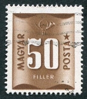 N°0193-1952-HONGRIE-50FI-BRUN CHOCOLAT