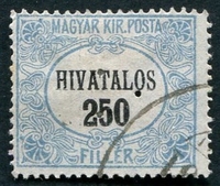 N°05-1921-HONGRIE-250FI-BLEU