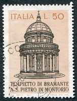 N°1069-1971-ITALIE-ART-PETIT TEMPLE DE BRAMANTE-ROME-50L