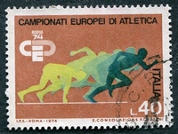 N°1180-1974-ITALIE-SPORT-ATHLETISME A ROME-COURSE-40L
