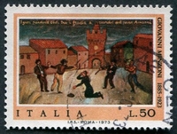 N°1146-1973-ITALIE-TABLEAU-GUET APENS NOCTURNE-50L