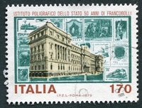 N°1372-1979-ITALIE-50E ANNIV INSTITUT GRAPHIQUE-EDIFICE-170L