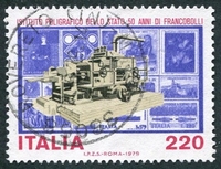 N°1373-1979-ITALIE-50E ANNIV INSTIT GRAPHIQUE-ROTATIVE-220L