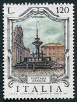 N°1404-1979-ITALIE-FONTAINE-GRANDE VITERBO-120L