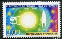 N°2996-1996-FRANCE-50 ANS ELECTRICITE GAZ DE FRANCE