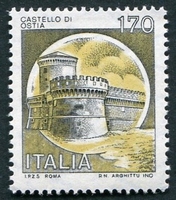 N°1443-1980-ITALIE-CHATEAU D'OSTIE-ROME-170L