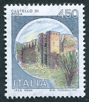 N°1450-1980-ITALIE-CHATEAUX-DE BOSA-NUERO-450L