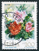 N°1479-1981-ITALIE-FLEURS-ROSES-200L
