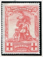 N°0127-1914-BELGIQUE-MONUMENT DE MERODE A BERCHEM-10+10c
