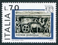 N°1273-1976-ITALIE-CURSUSS PUBLICUS-70L