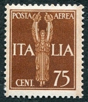 N°012A-1930-ITALIE-75C-BRUN JAUNE