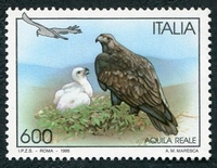 N°2097-1995-ITALIE-OISEAUX-AIGLE ROYAL-600L